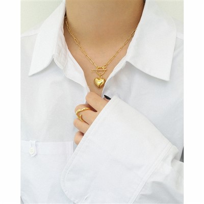 925 Stříbrný náhrdelník s přívěskem srdce